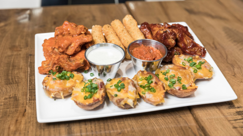 A sampler of appetizers