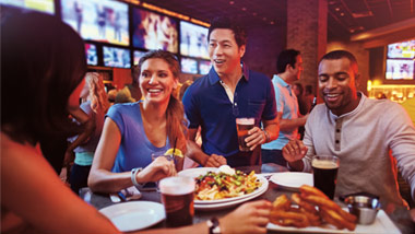 Friends Dining at SportsBar