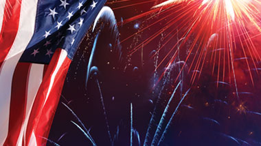 american flag fireworks