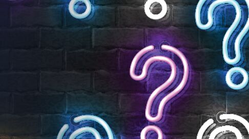 Neon Question Marks